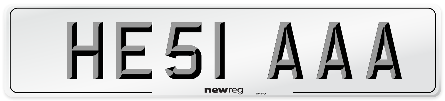 HE51 AAA Number Plate from New Reg